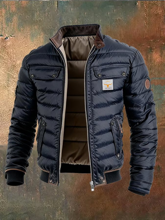 Lucas | Men's Quilted Puffer Jacket with Contrast Trim