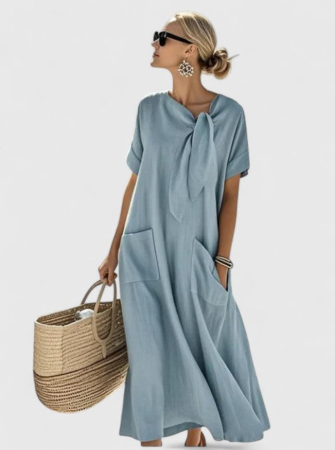Effortless Linen Summer Casual Maxi Dress