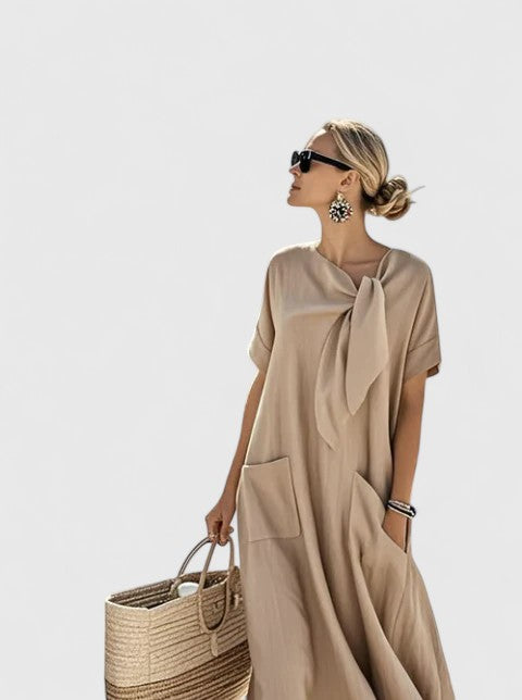 Effortless Linen Summer Casual Maxi Dress
