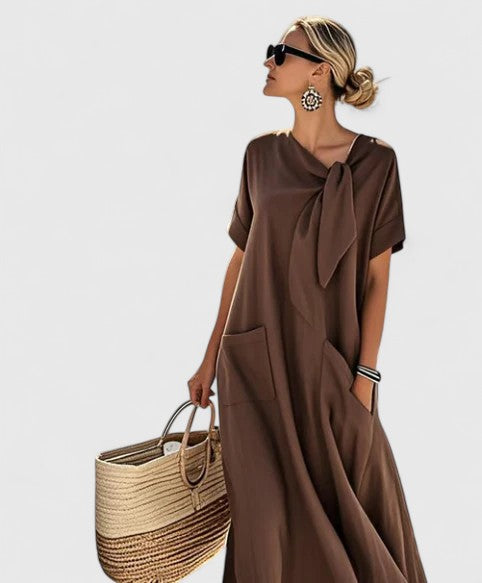 Effortless Linen Summer Casual Maxi Dress