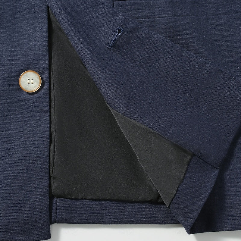 Alistair | Men's Mandarin Collar Cotton Blend Jacket