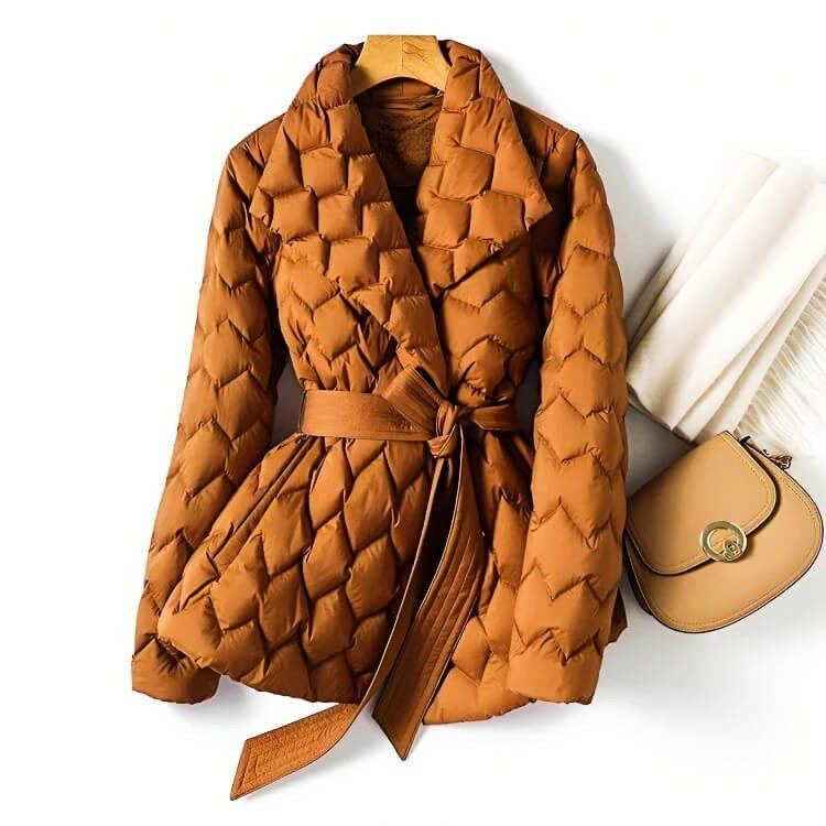 Winnifred | Women's Shawl Collar Belted Quilted Puffer Jacket
