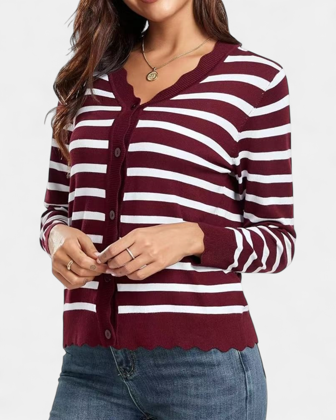 Estelle | Women's Button Up Knit Cropped Cardigan