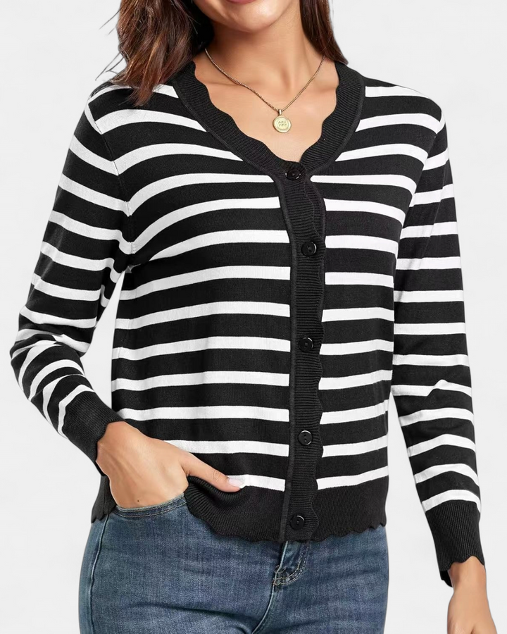 Estelle | Women's Button Up Knit Cropped Cardigan
