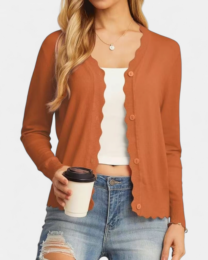 Estelle | Women's Button Up Knit Cropped Cardigan