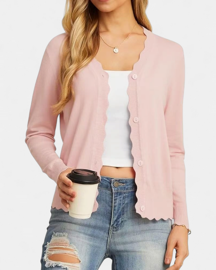 Estelle | Women's Button Up Knit Cropped Cardigan