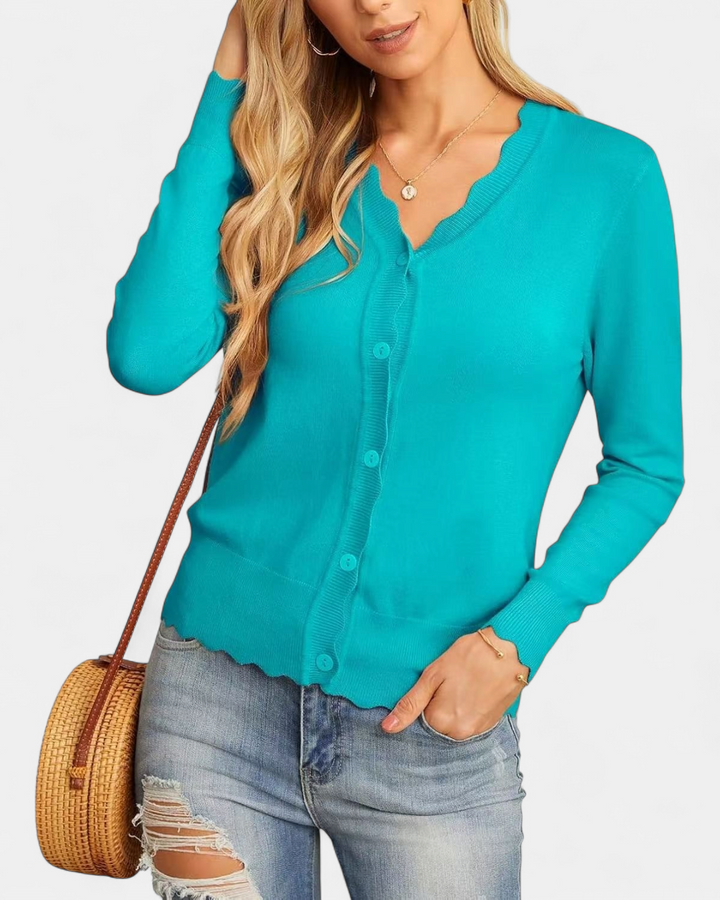 Estelle | Women's Button Up Knit Cropped Cardigan