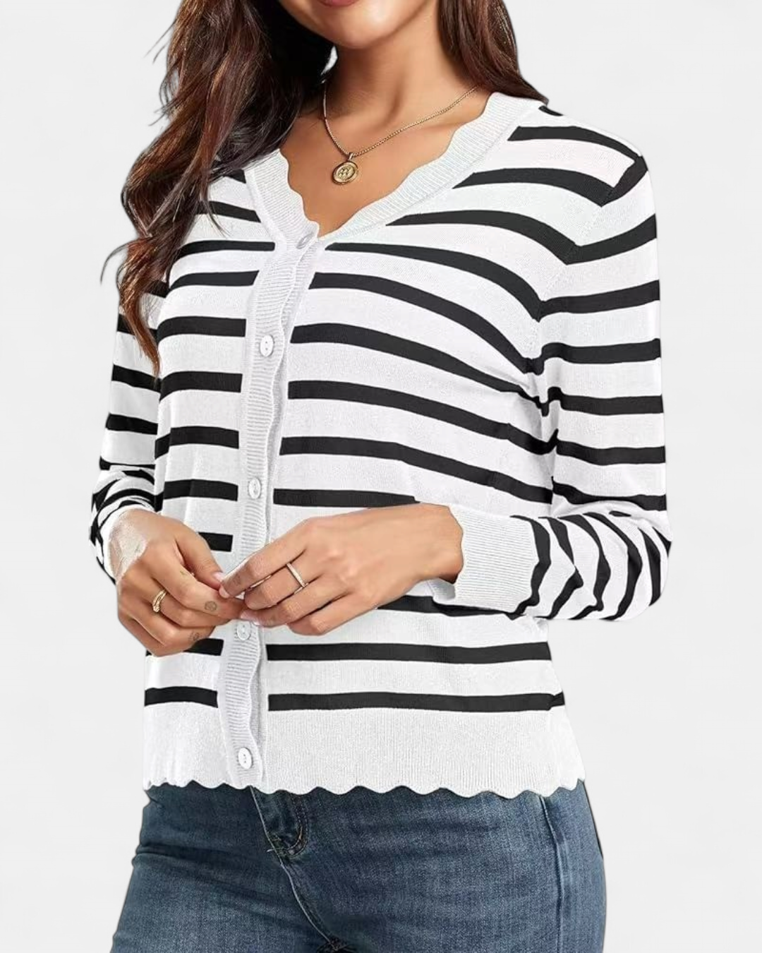 Estelle | Women's Button Up Knit Cropped Cardigan