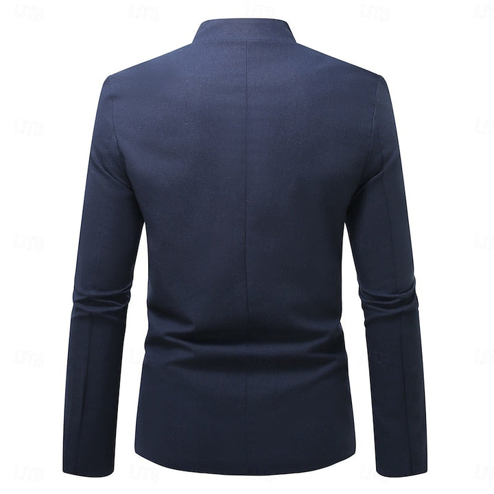 Alistair | Men's Mandarin Collar Cotton Blend Jacket