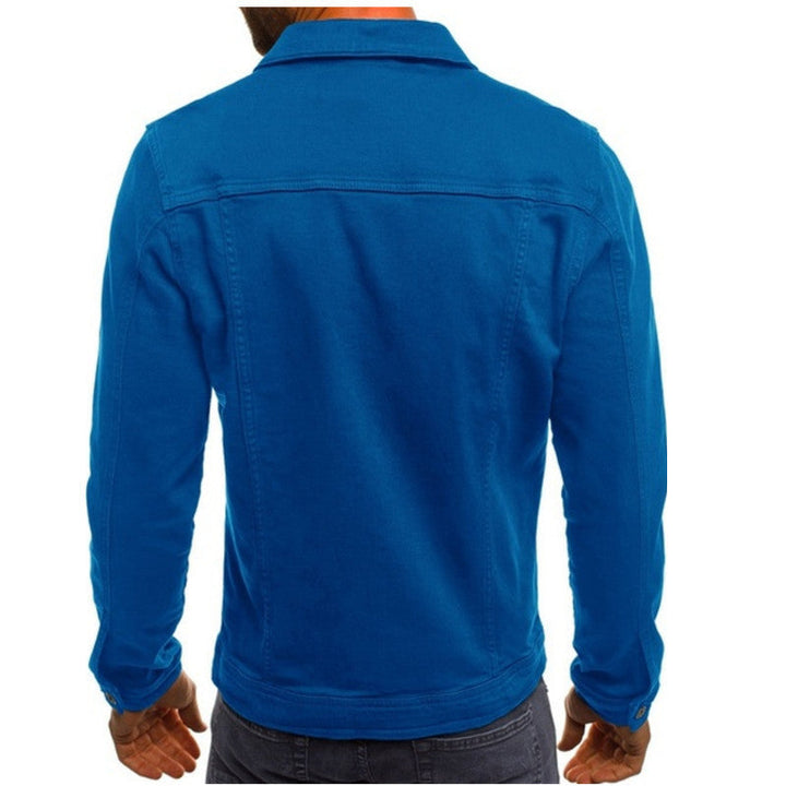 Double Chest Pocket Button Up Slim Fit Casual Denim Jacket