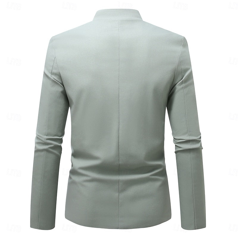 Alistair | Men's Mandarin Collar Cotton Blend Jacket