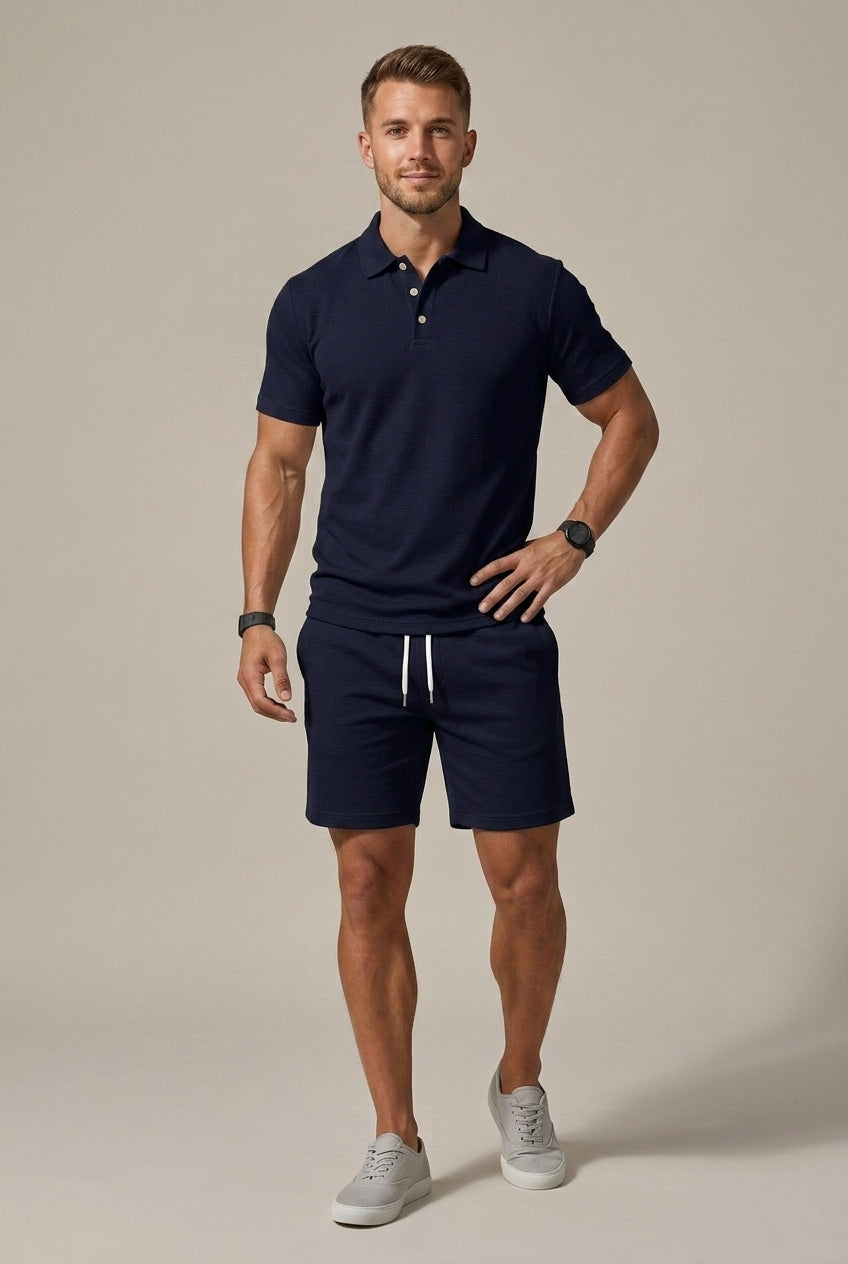 Short Sleeve Polo Shirt and Short Matching Set