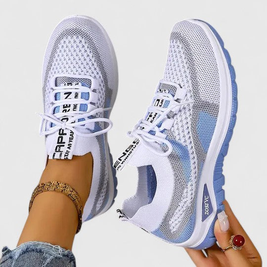 Breathable Mesh Colorblock Lace Up Lightweight Running Sneaker