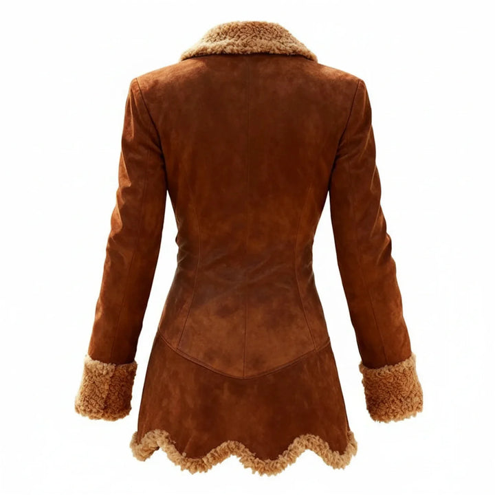 Marisol | Women's Fit-and-Flare Coat with Shearling Trim