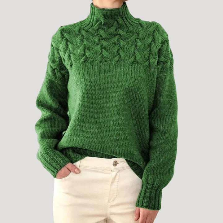 Marchetta | Women's Cable Knit Turtleneck Sweater