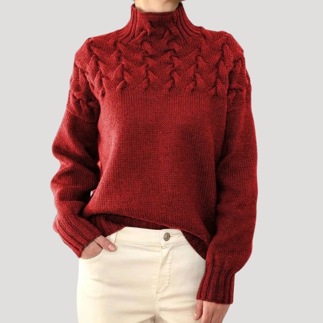 Marchetta | Women's Cable Knit Turtleneck Sweater