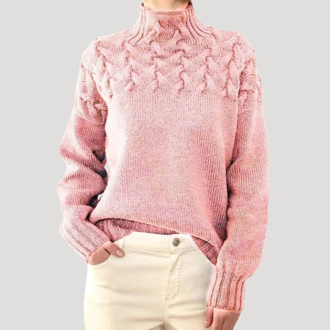 Marchetta | Women's Cable Knit Turtleneck Sweater