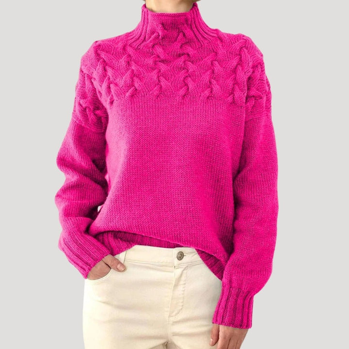 Marchetta | Women's Cable Knit Turtleneck Sweater