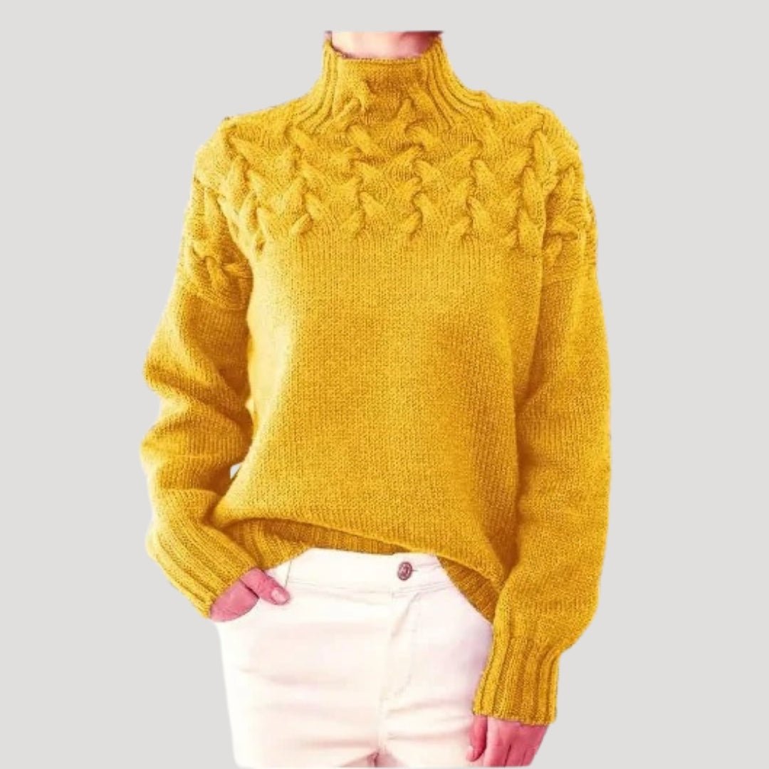 Marchetta | Women's Cable Knit Turtleneck Sweater