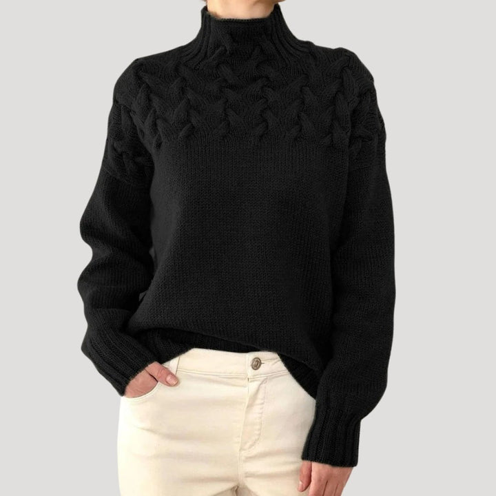 Marchetta | Women's Cable Knit Turtleneck Sweater