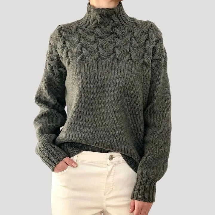 Marchetta | Women's Cable Knit Turtleneck Sweater