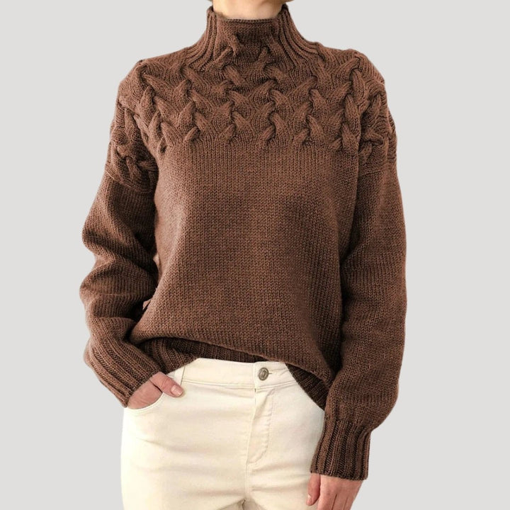 Marchetta | Women's Cable Knit Turtleneck Sweater