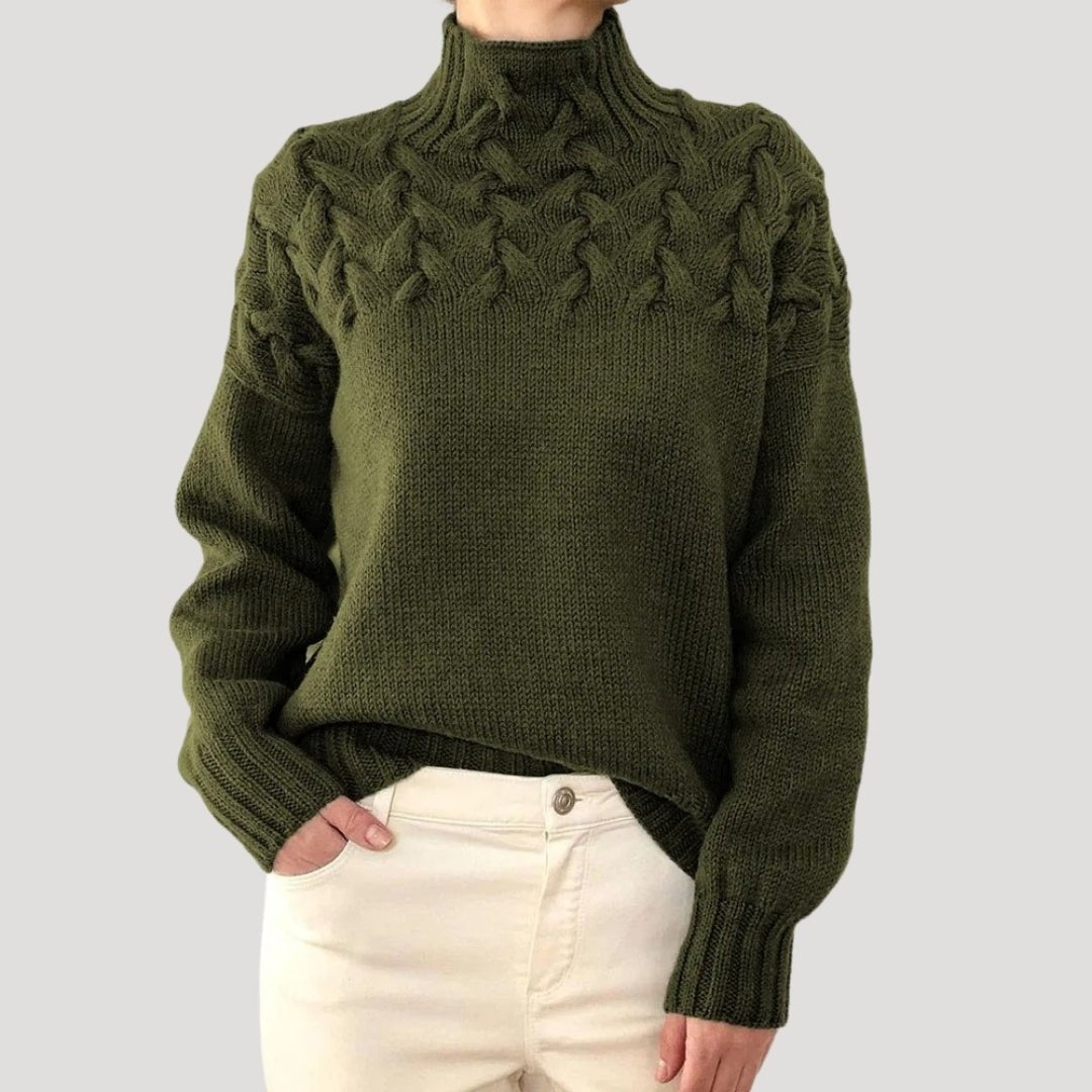 Marchetta | Women's Cable Knit Turtleneck Sweater