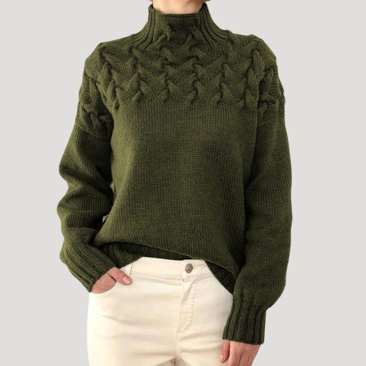 Marchetta | Women's Cable Knit Turtleneck Sweater