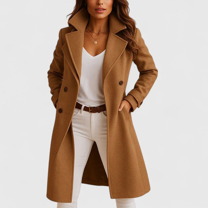 Luna | Women's Long Notch Lapel Button Front Jacket