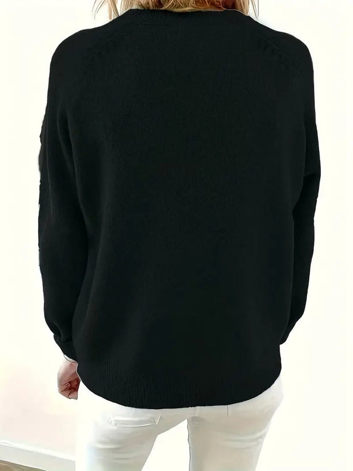 Guinevere | Women's Button Placket Henley V-Neck Sweater