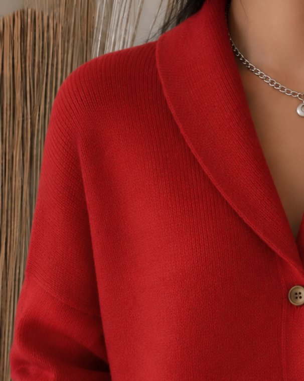Isabeau | Women's Collared Button-Front Knit Cardigan