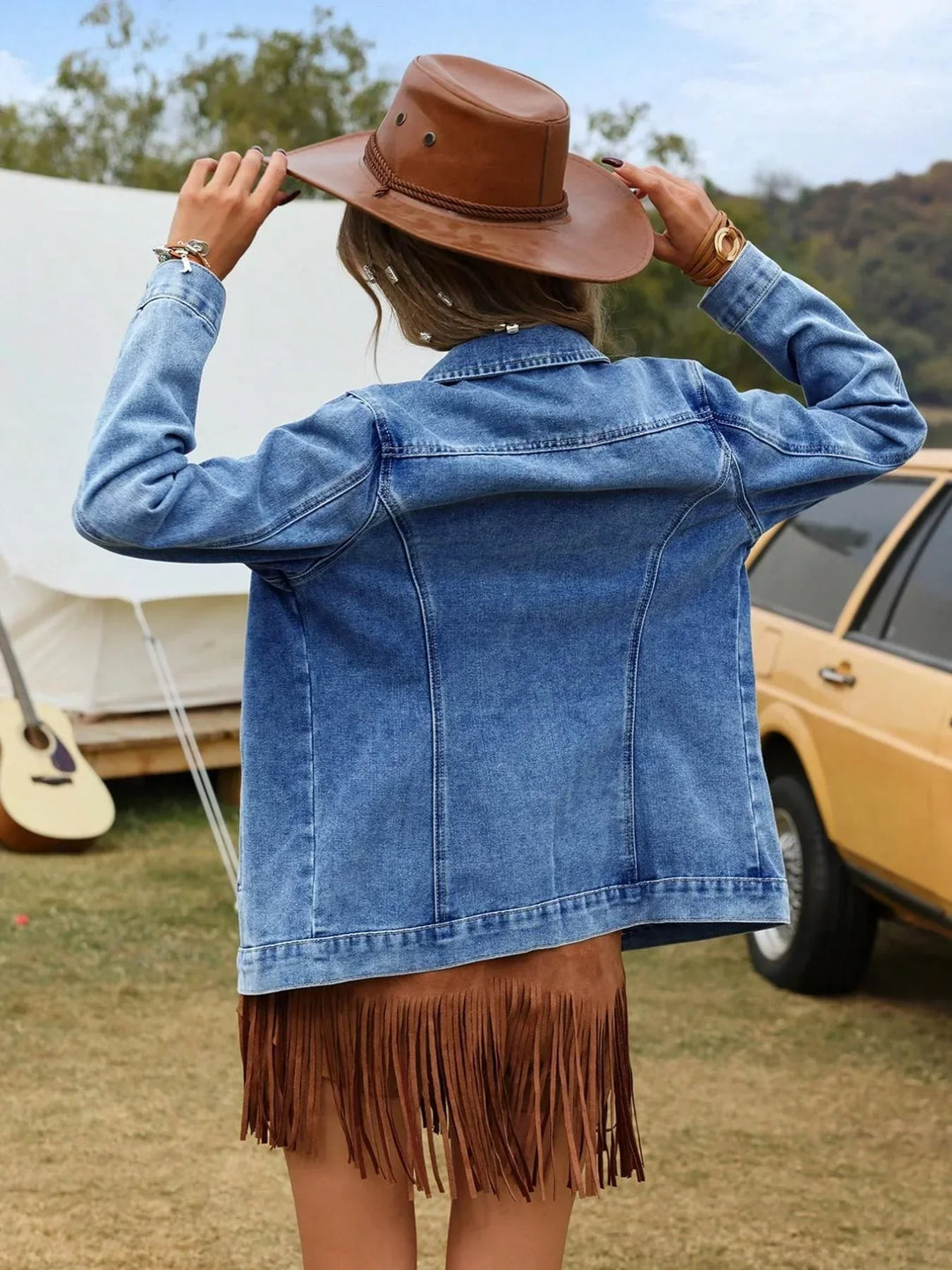 Calantha | Women's Relaxed Fit Button-Front Denim Jacket