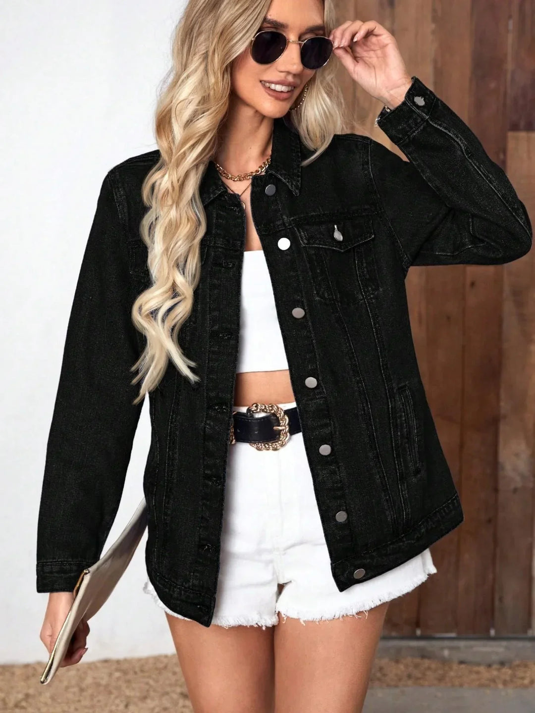 Calantha | Women's Relaxed Fit Button-Front Denim Jacket