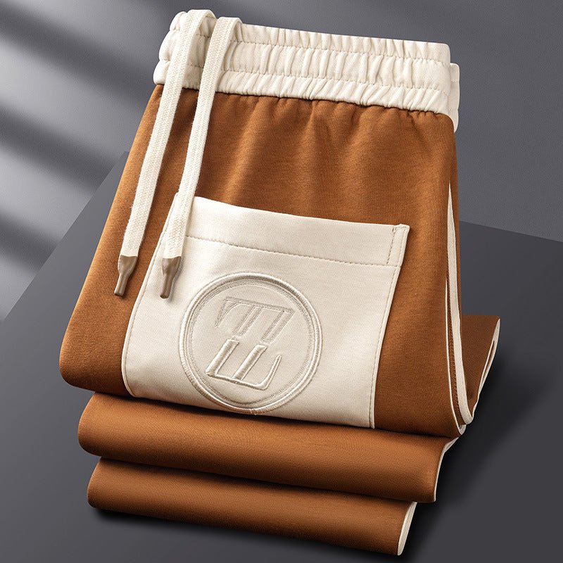 Contrast Stripe Half Zip Emblem Patch Casual Tracksuit