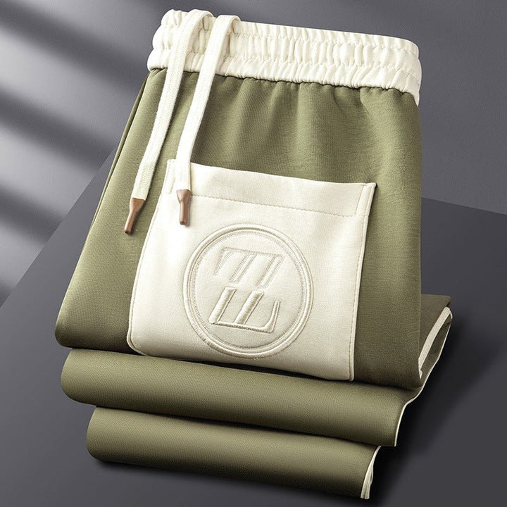 Contrast Stripe Half Zip Emblem Patch Casual Tracksuit