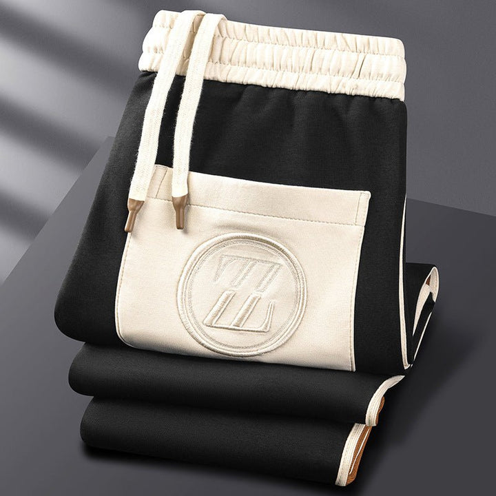 Contrast Stripe Half Zip Emblem Patch Casual Tracksuit